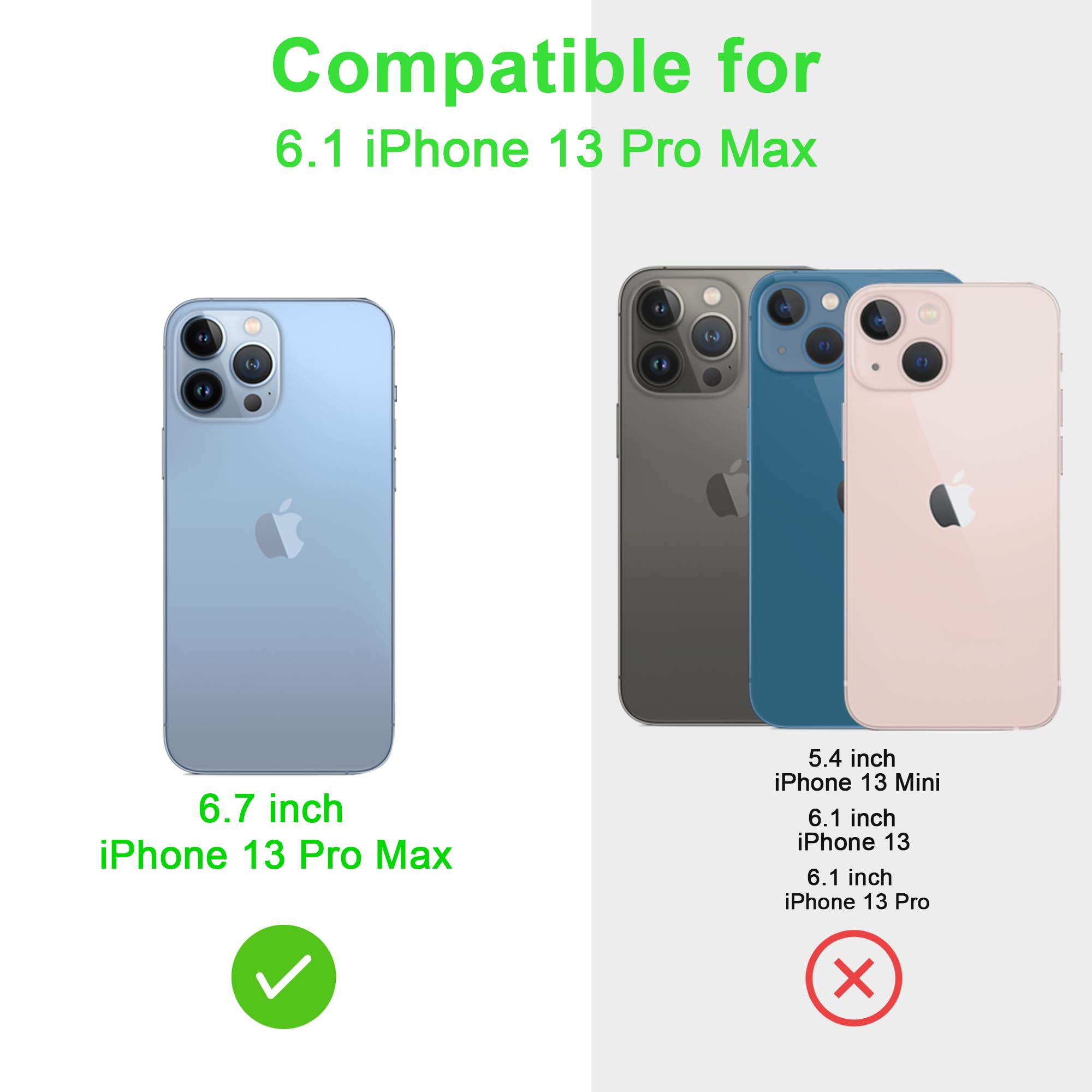 Premium Aluminum Case for iPhone 13 Pro Max (6.7 Inch) - Slim Metal Protective Cover with Anti-Fall, Heat Dissipation & Anti-Scratch Technology - Silver - Perfect for Daily Use, Outdoor Activities & Business Professionals