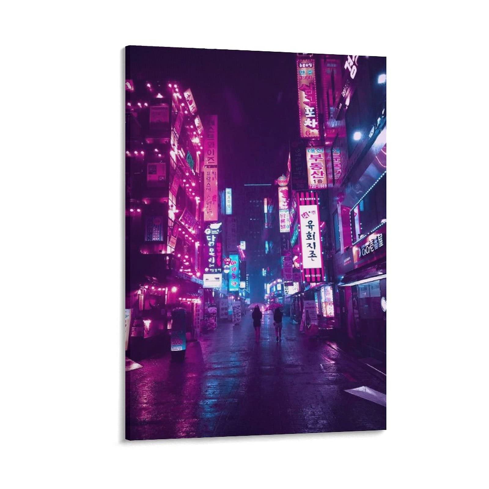 XICHAO Neon Art Posters for Men's Room - Korean Street Aesthetic Wall Art Print, Canvas Painting Poster (12x18 inch, 30x45cm) - Perfect for Bedroom, Living Room & Office Decor