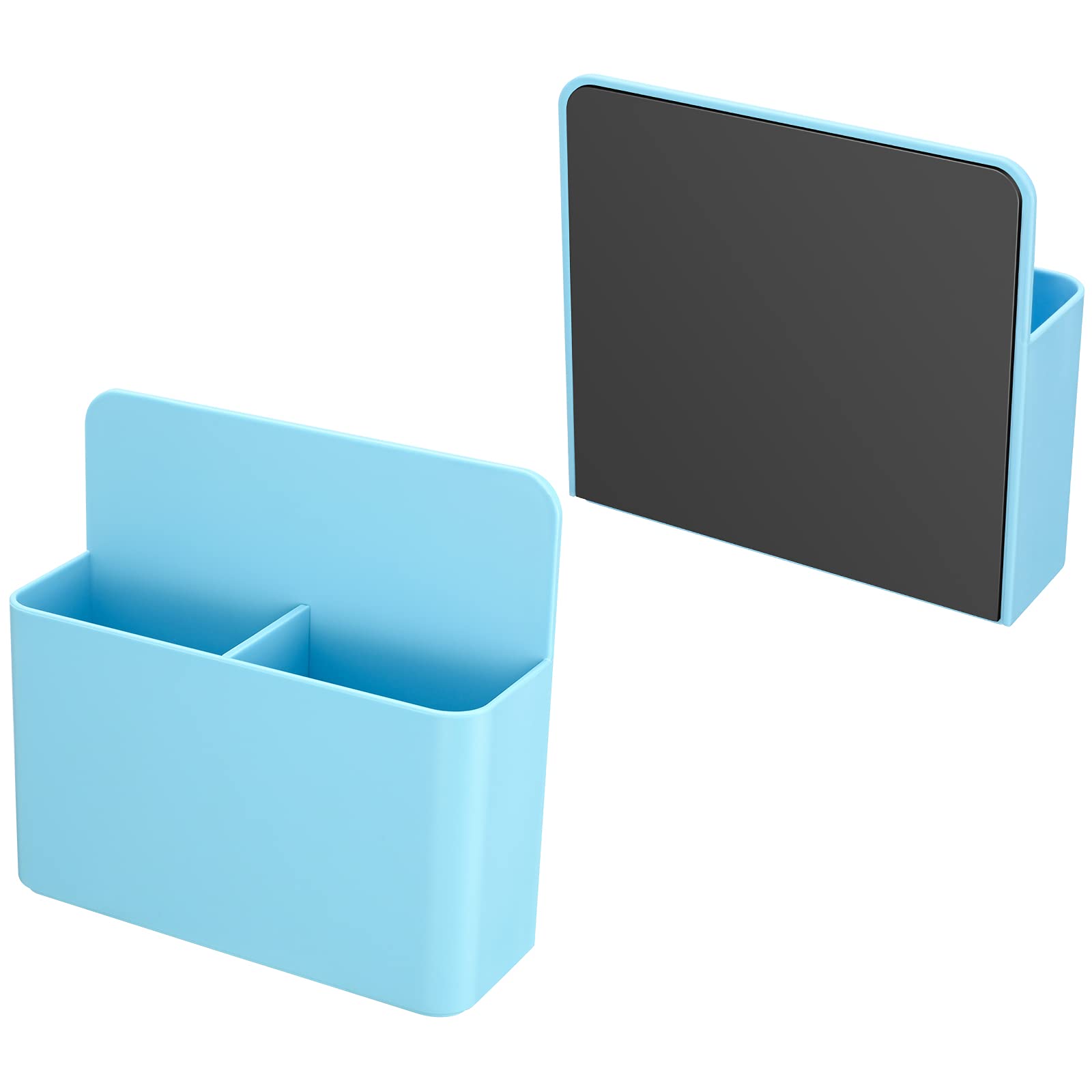 Strong Magnetic Marker Holder - Dry Erase Pen Organizer for Whiteboard Markers, Erasers & More | Perfect for Fridge, Office, Classroom & Locker Organization (Blue)