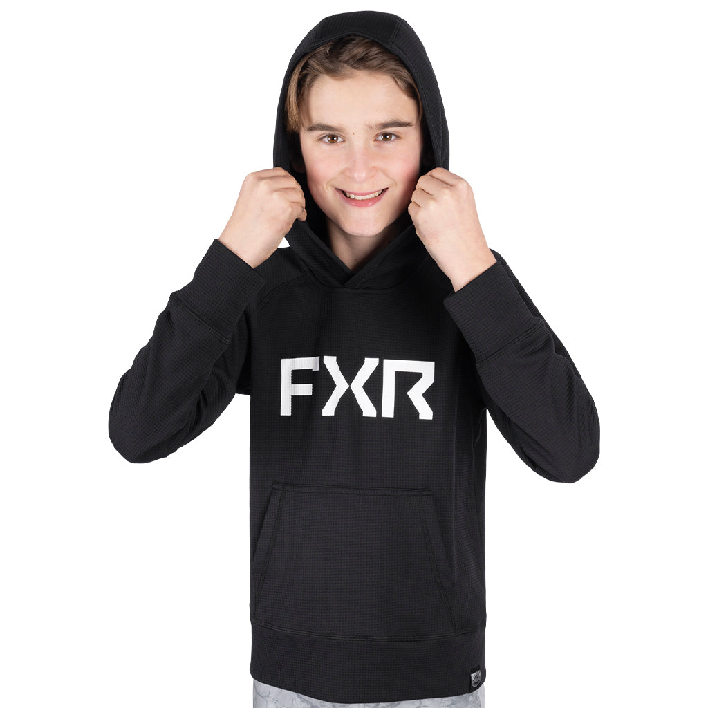 FXR Pilot UPF 50+ Sun Protection Hoodie for Youth - Lightweight & Breathable for Outdoor Sports, Hiking, and Summer Activities