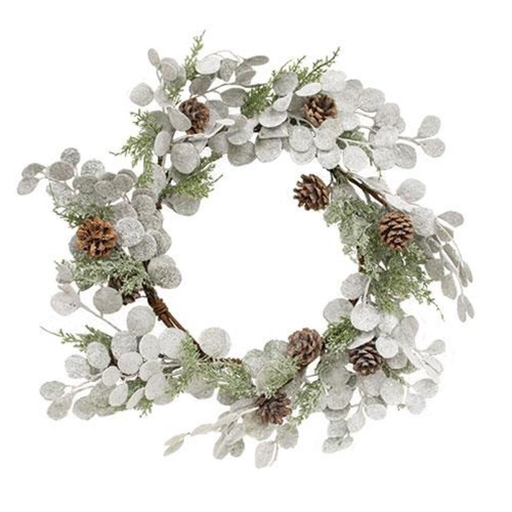 Silver Dollar Shine Wreath - Elegant Home Decor for Christmas, Thanksgiving & Year-Round Display - Perfect for Front Door, Mantel & Wall Decorations