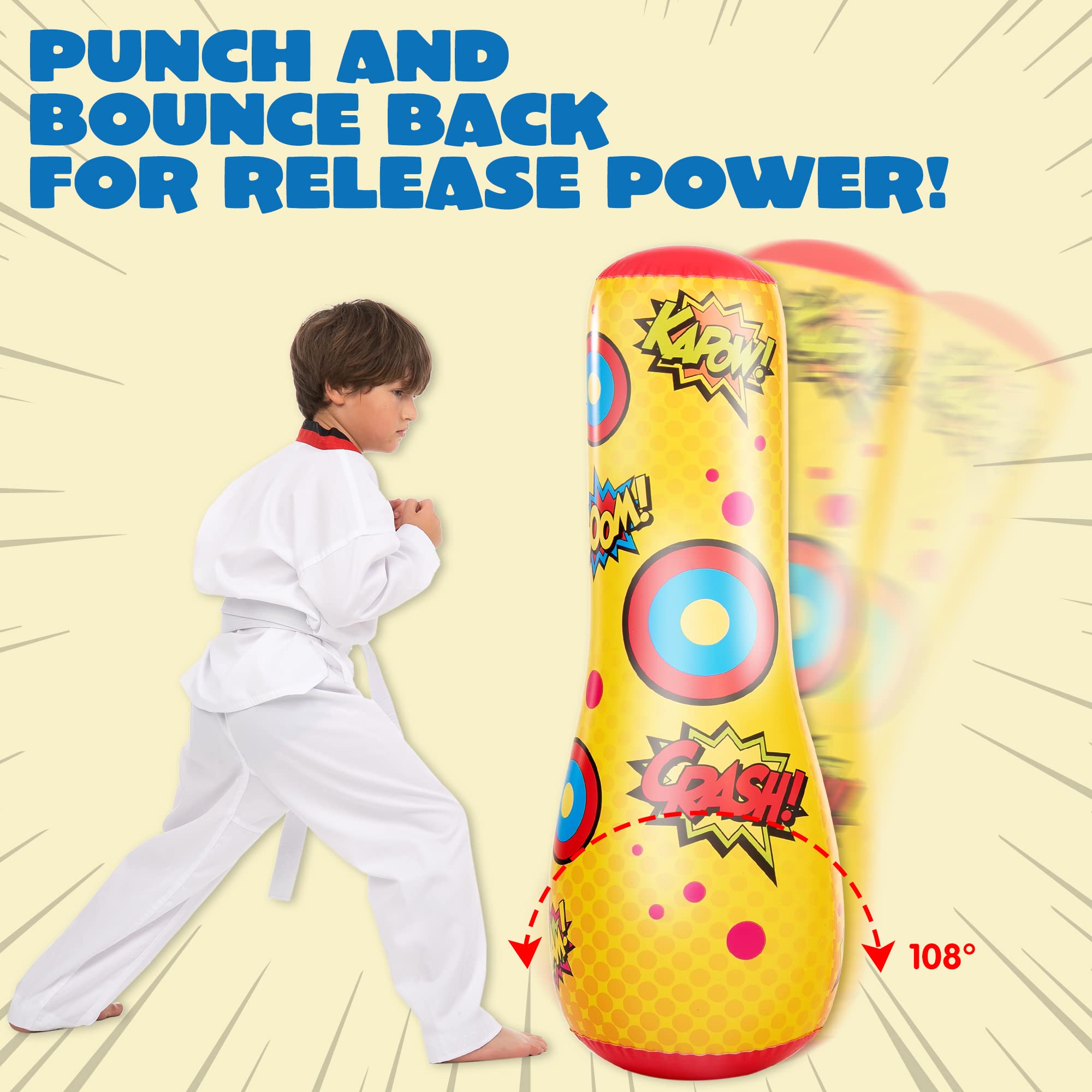 2 Pack Inflatable Punching Bag for Kids - 47
