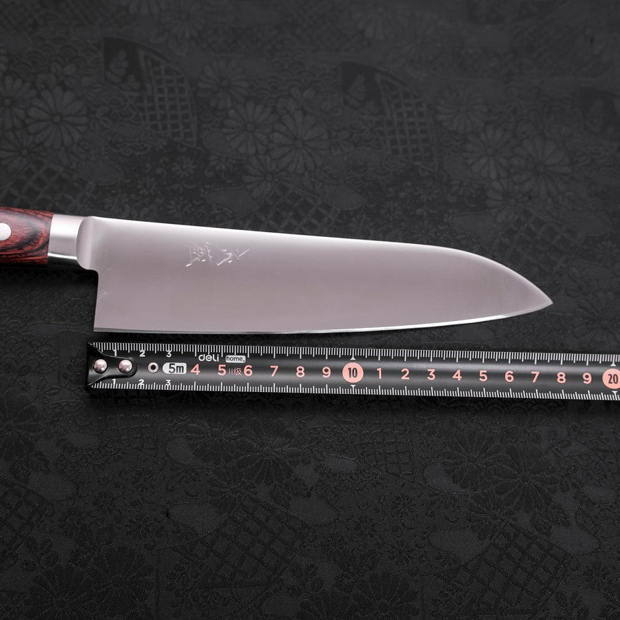 Premium Santoku Knife 180mm - Molybdenum Steel Blade with Polished Western Mahogany Handle - Ideal for Slicing, Dicing & Chopping Vegetables, Meat & Fish - Perfect Kitchen Tool for Home Chefs & Cooking Enthusiasts