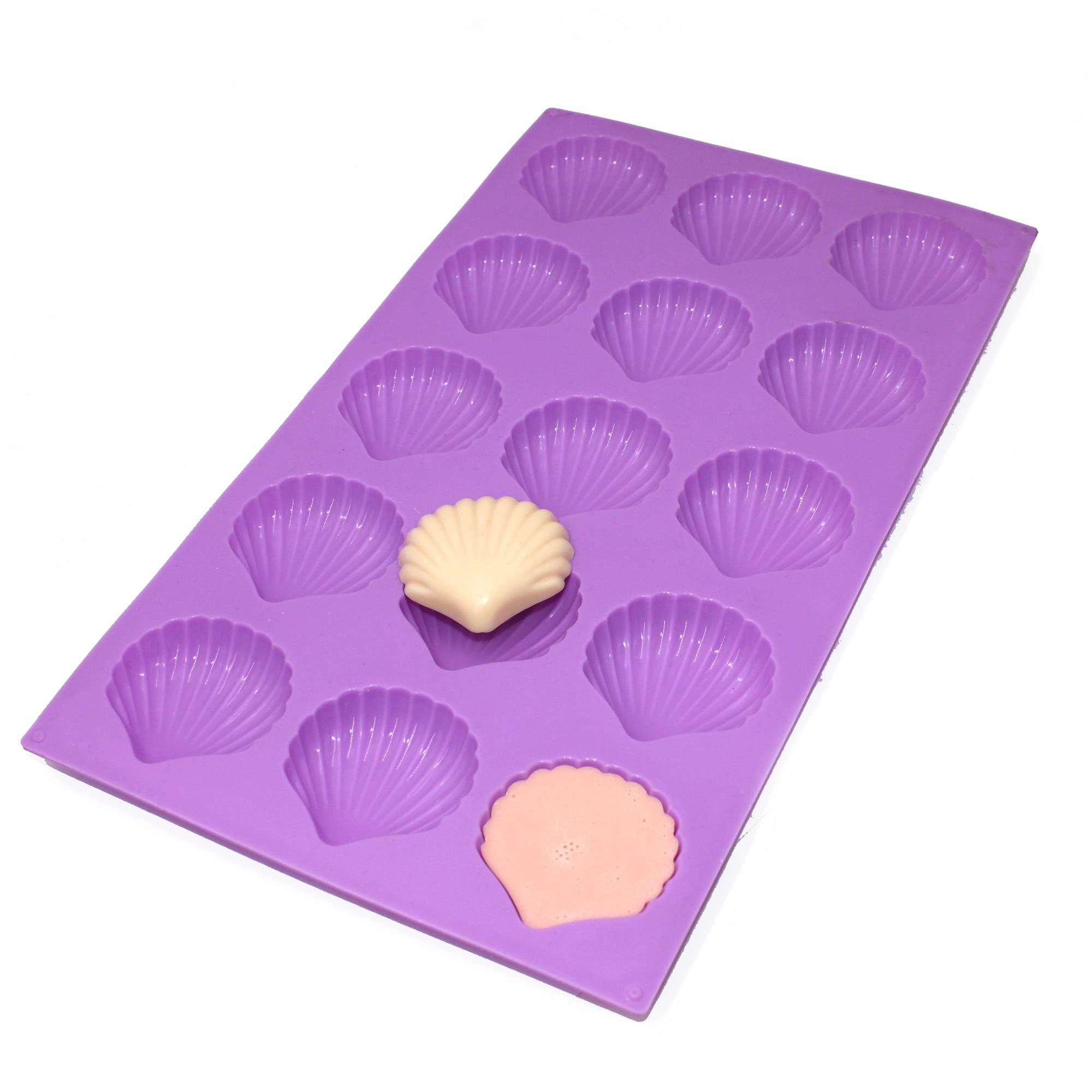 Premium Silicone Mold for Small Shell Soap, Madeleines, Cake, Chocolate & Muffins - 1oz per Cell - Perfect for Baking, DIY Crafts & Homemade Treats