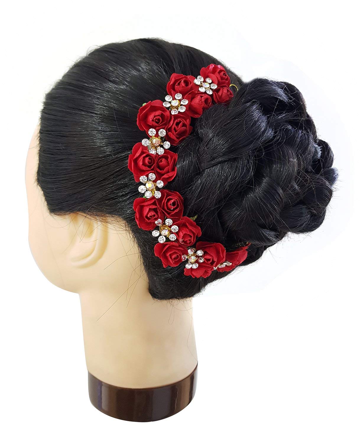 Confidence Hair Accessories - Elegant Gajra Flower Scrunchies for Hair Buns | Wedding & Bridal Hair Jewelry for Women & Girls (M7) | Perfect for Indian Weddings, Festivals & Special Occasions