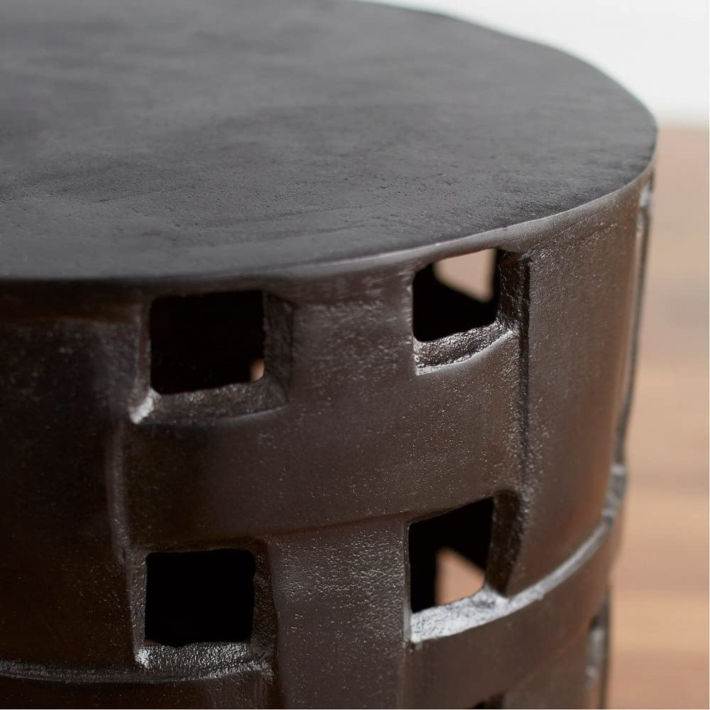 Cardin Side Table - 17.5 Inch Tall, 13.25 Inch Wide End Table for Living Room, Bedroom & Office - Modern Small Accent Table with Sturdy Metal Frame