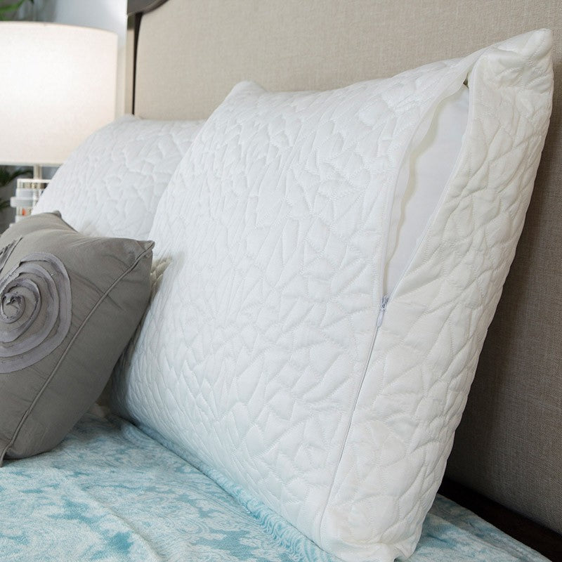 Protect A Bed Snow Pillow Protector - Waterproof, Hypoallergenic Pillow Cover for Dust Mites & Allergies - Ideal for Bedroom, Travel & Guest Use