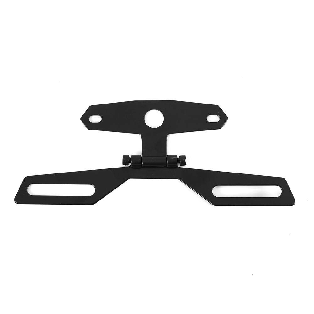 Motorcycle Flip Plate Holder - Aluminum Alloy ATV License Plate Bracket for Night Riding