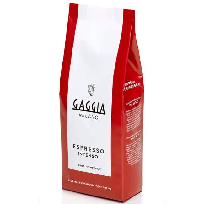 Gaggia Intenso Whole Bean Coffee - 1kg (2.2lb) Dark Roast Italian Espresso Beans for Rich & Bold Flavor - Perfect for Espresso Machines, French Press & Cold Brew at Home or Office
