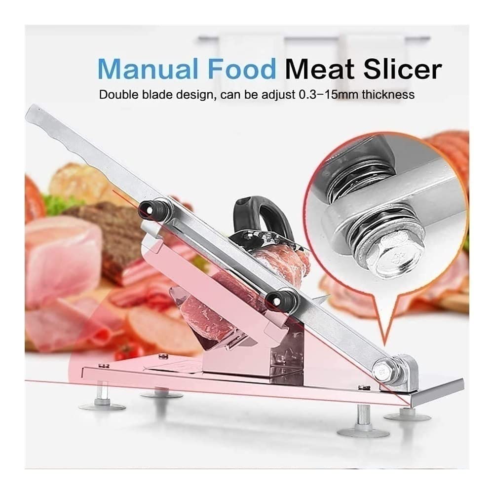 Multifunctional Table Food Cutter & Slicer - Manual Household Cutting Machine for Frozen Meat, Fruits & Vegetables | Perfect for Kitchen Prep, Camping & Meal Prepping