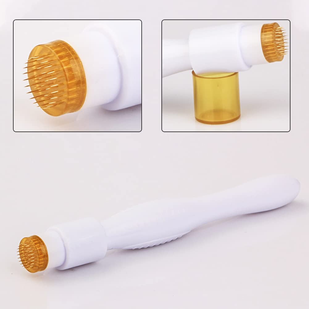 Myora 1.5mm Titanium Derma Roller for Face & Scalp – Professional Microneedling Stamp for Anti-Aging, Acne Scars, Pore Minimization & Hair Growth – At-Home Skin Care Treatment for Women & Men – Perfect for DIY Facial Rejuvenation & Beard Enhancement