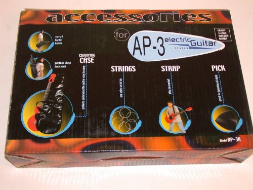 AP-3K Electric Guitar Gig Bag with Strings & Strap - Complete Accessory Kit for 3/4 Size (36