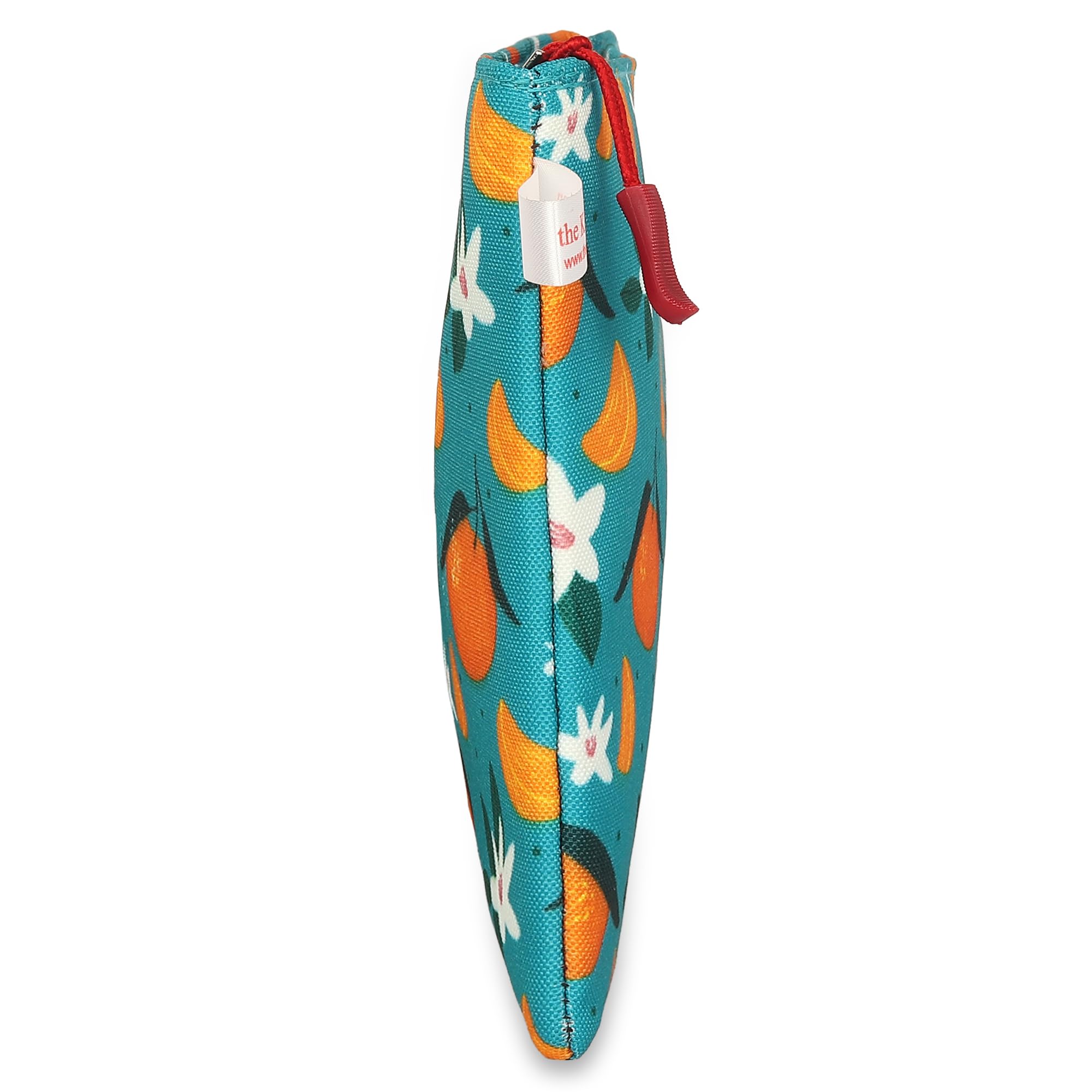 KALA SHOP Multifunctional Travel Pouch for Women, Men & Kids - Waterproof Storage Bag, Makeup Organizer, Utility Pouch with Orange Floral Design - Perfect for Travel, Gym, Cosmetics & Daily Essentials