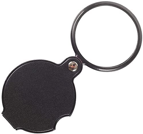 10X HD Magnifying Glass - Handheld Portable Mini Magnifier for Reading (65-147mm) - Perfect for Seniors, Jewelry Appraisal & Coin Collecting - Black