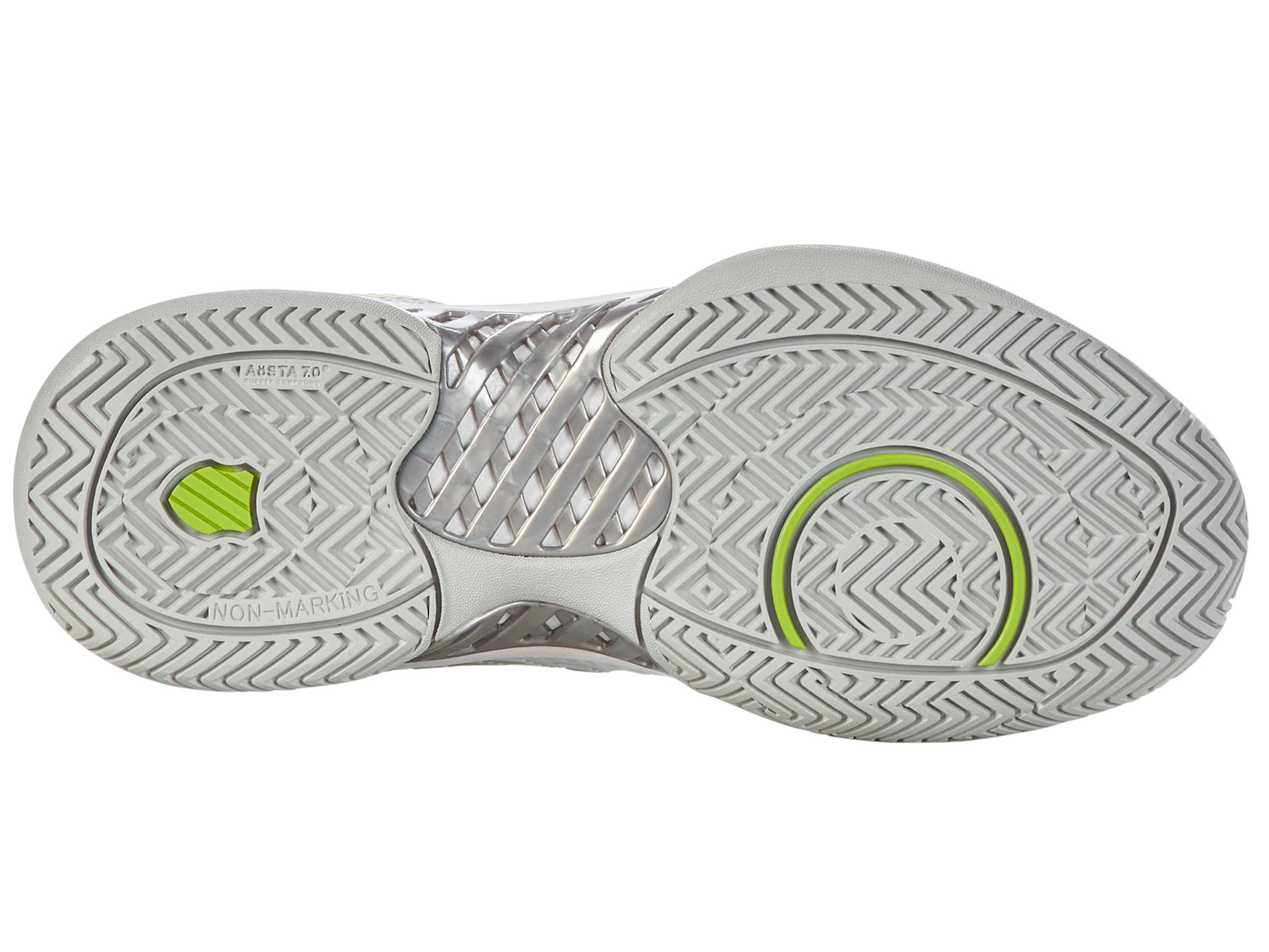 Hypercourt Express 2 Men's Tennis Shoes - White/Gray Violet/Lime Green | Lightweight Performance Court Shoes for Tennis & Pickleball | Ideal for Competitive Play & Training