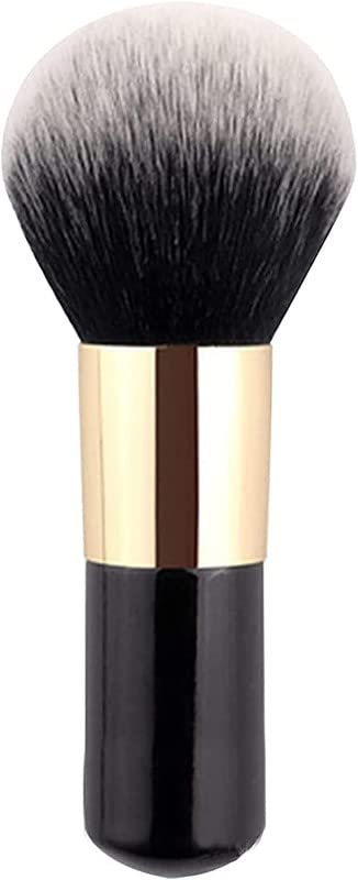 RECTYO GALLERY 1PC Round Top Makeup Brush - Face Blush & Powder Cosmetic Brush Set | Travel Size Kabuki Brush for Blending, Cream, Blush Buffing & Stippling | Perfect for Everyday Makeup & Professional Makeup Artist Kit