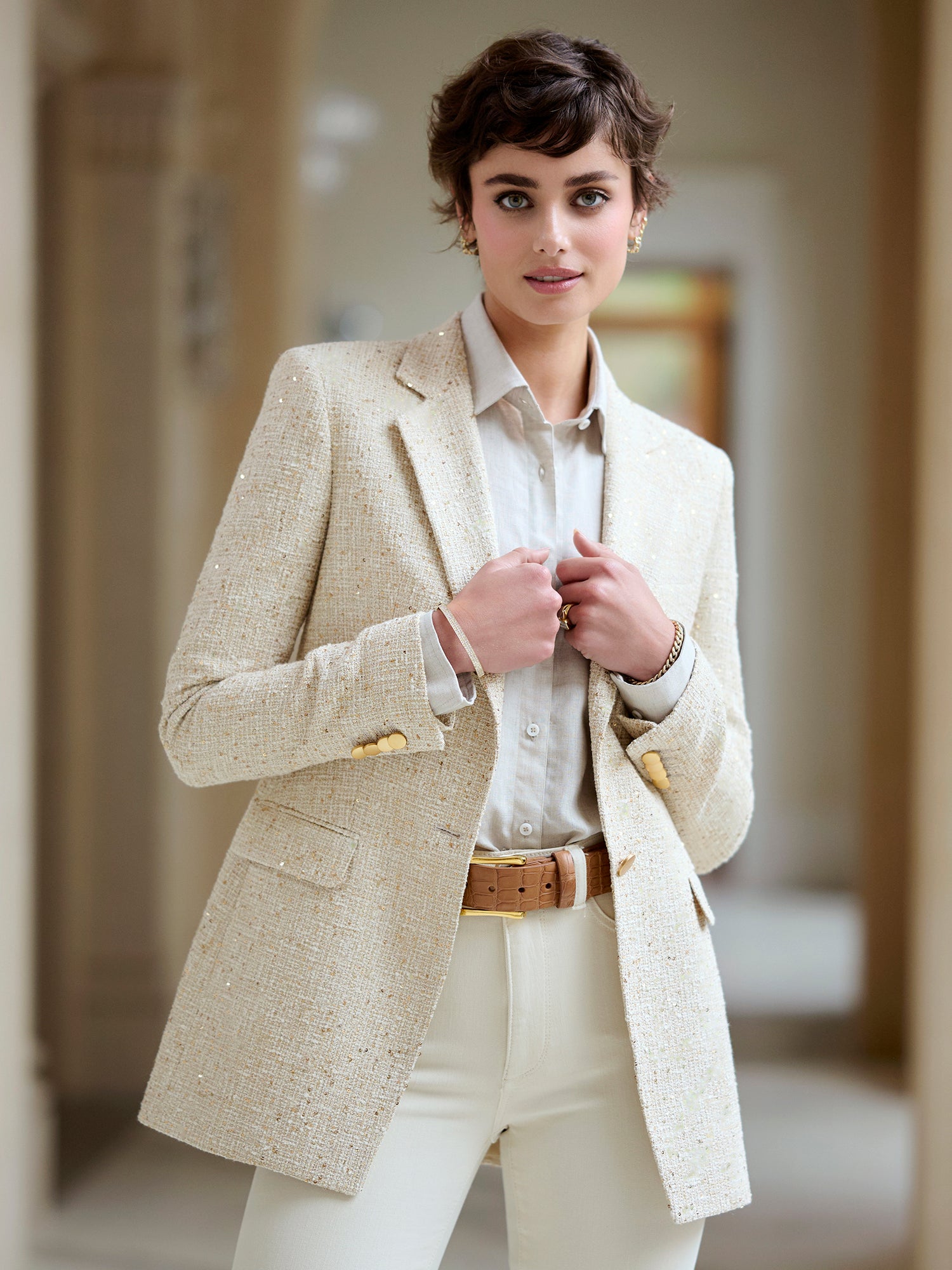 Ginevra Sequin Blazer for Women - Elegant Sparkling Party Jacket - Perfect for Evening Events, Weddings & Special Occasions