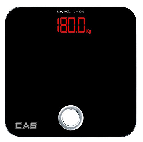 CAS He-30 Digital Bathroom Scale - High Precision Tempered Glass Body Weight Scale with Auto Sensor & Magic LCD Display (Max 180kg/400lbs, 100g Accuracy) - Perfect for Home, Gym, and Health Tracking