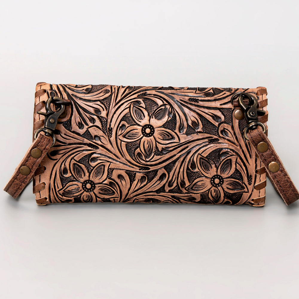 American Darling ADBG514BR Small Crossbody Hand Tooled Genuine Leather Women's Western Handbag Purse - Perfect for Casual Outings, Date Nights & Western Fashion