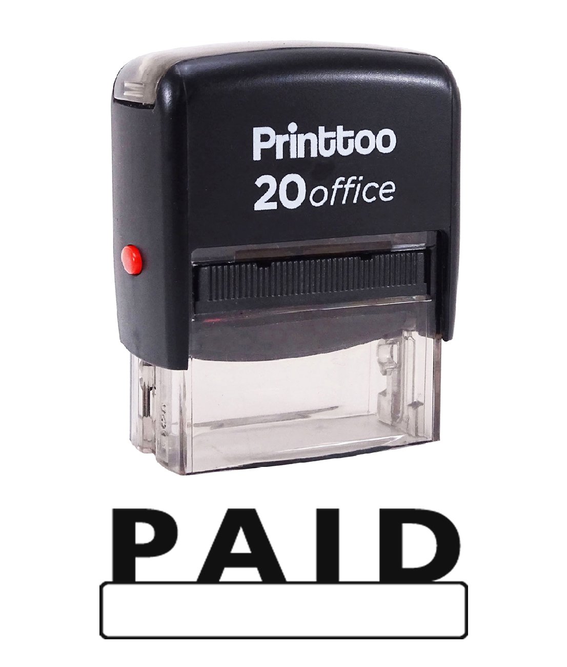 Printtoo Self Inking Rubber Stamp - Custom Office Stamp for Documents, Envelopes & Paperwork (Black) | Perfect for Business, Mail & Office Organization