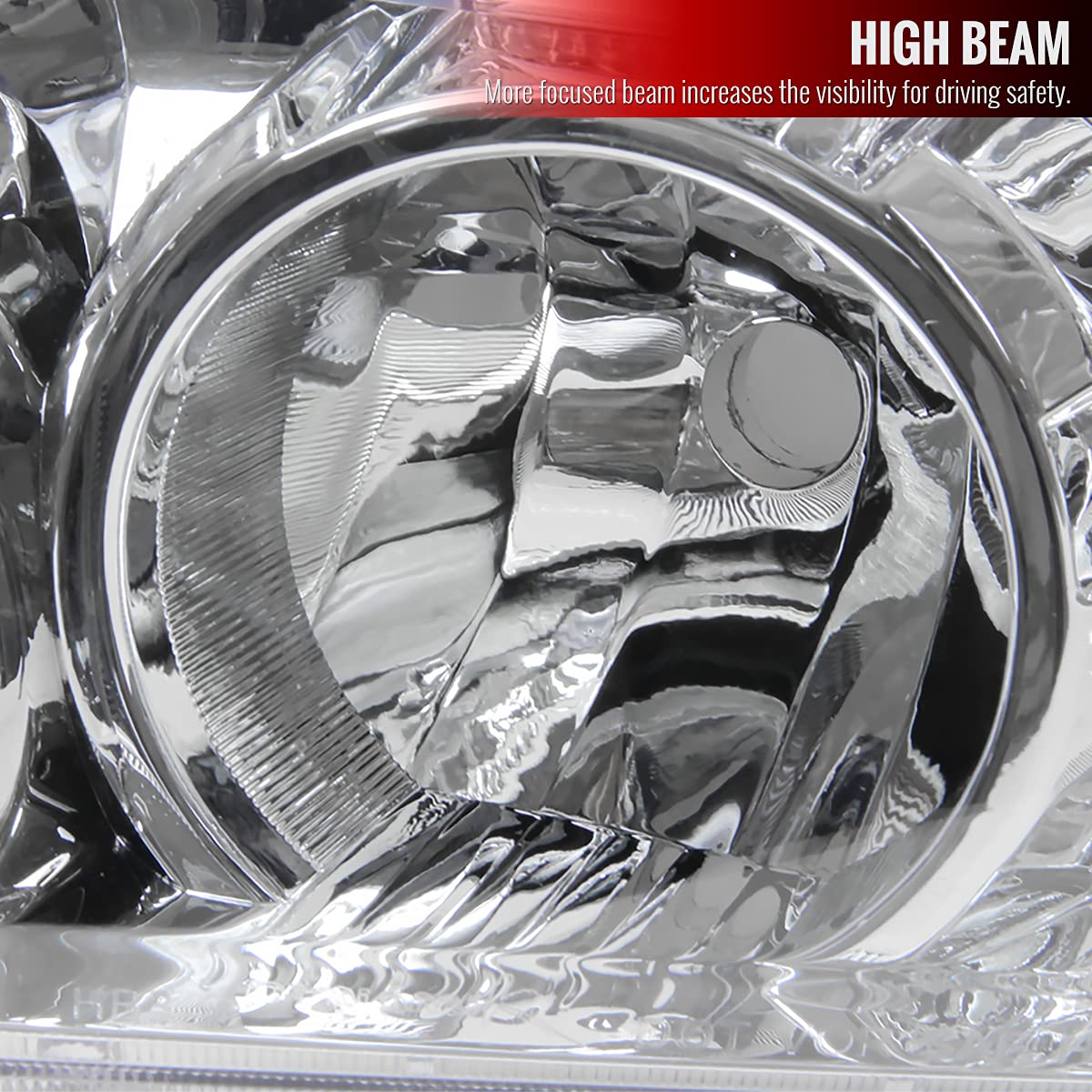2007-2013 Toyota Tundra & 2008-2017 Sequoia Replacement Clear Headlight Assembly Pair - Durable LED Headlights for Night Driving & Off-Road Adventures