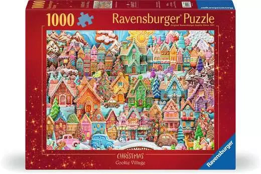 1000-Piece Christmas Cookie Village Set - DIY Holiday Decoration for Home, Baking & Festive Party Decor