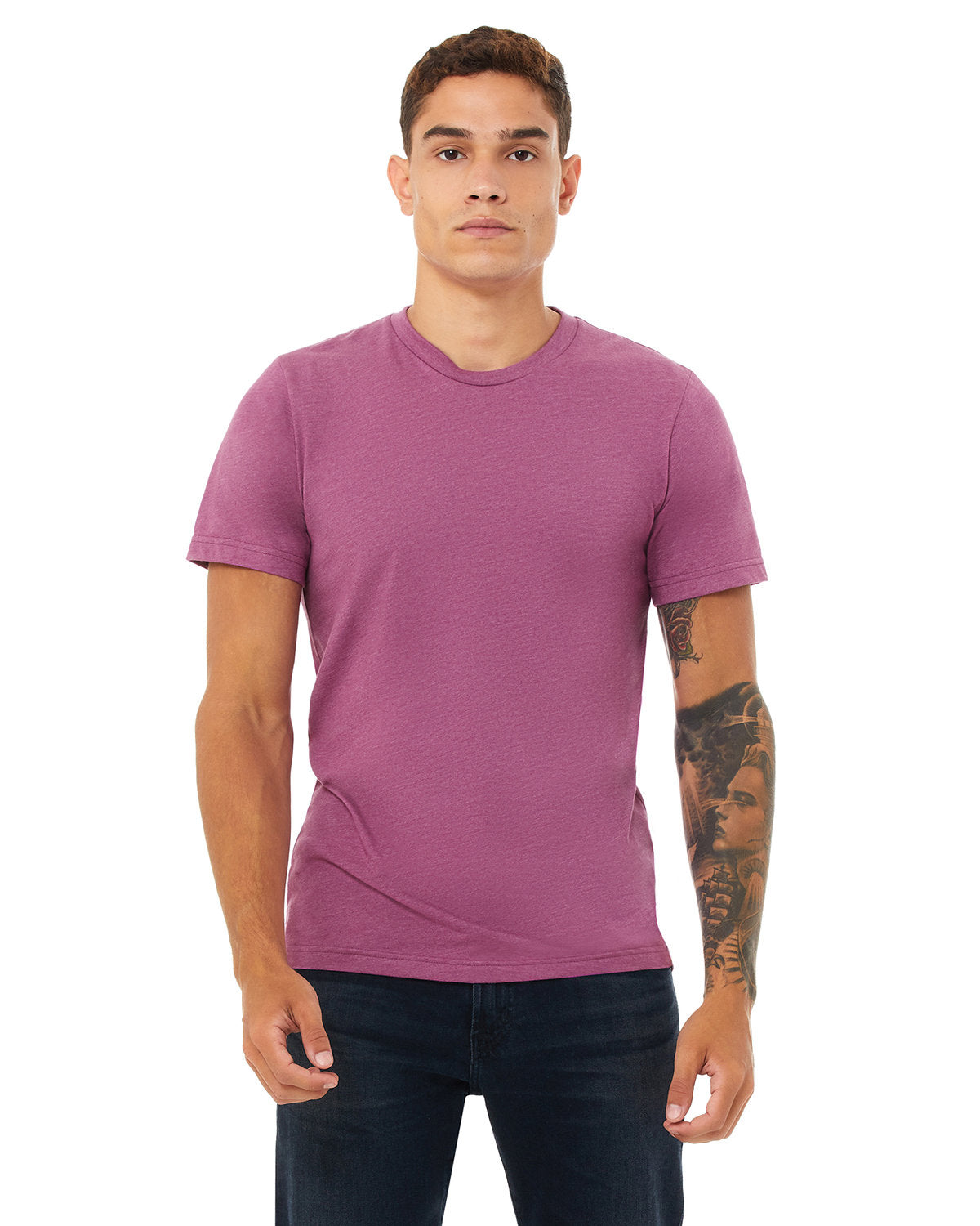 Bella + Canvas 3001CVC Unisex Heather CVC Crew Neck T-Shirt - Soft Cotton Blend Tee for Men & Women - Perfect for Casual Wear, Screen Printing & Everyday Outfits