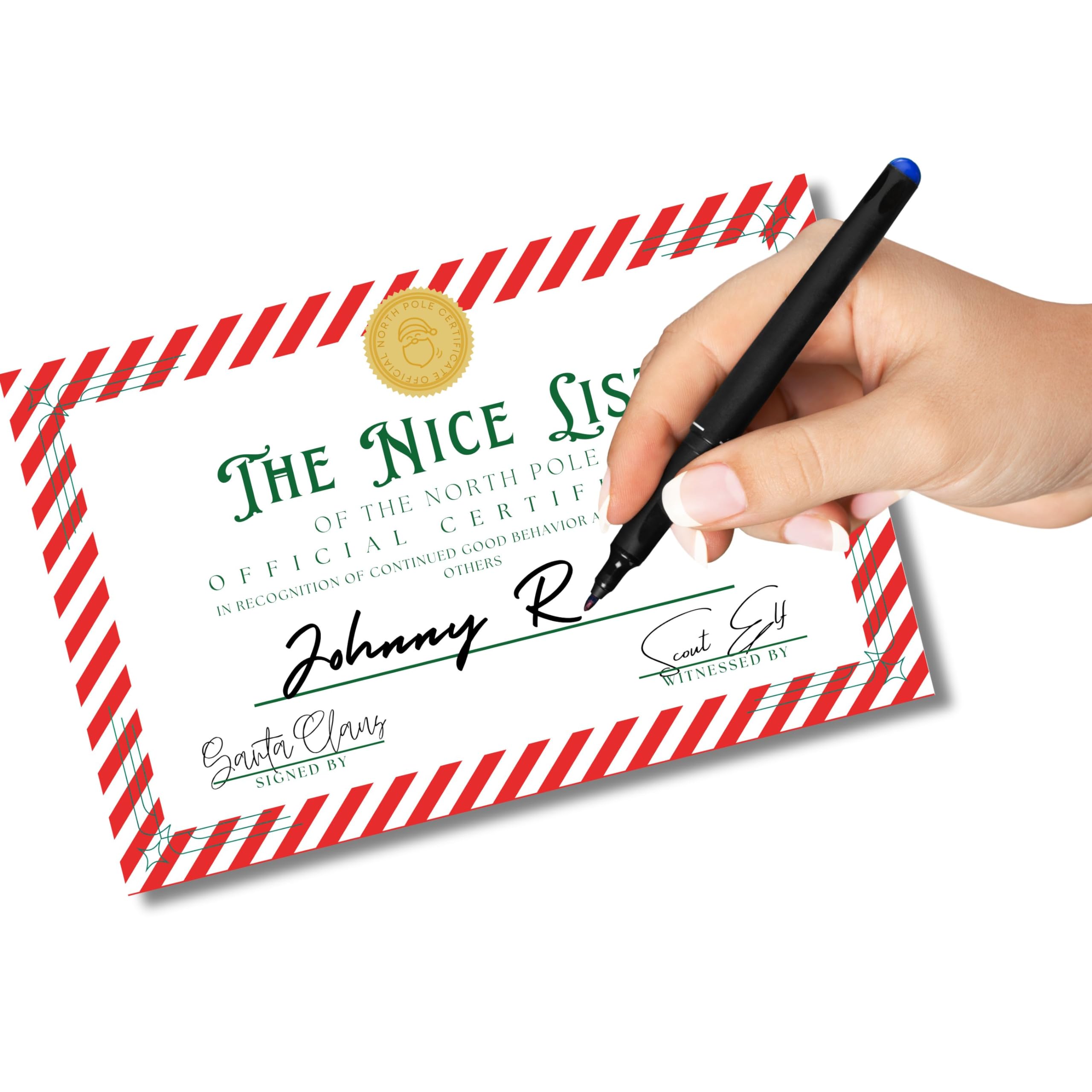 Official Nice List Certificate - 25 Pack | 5.5
