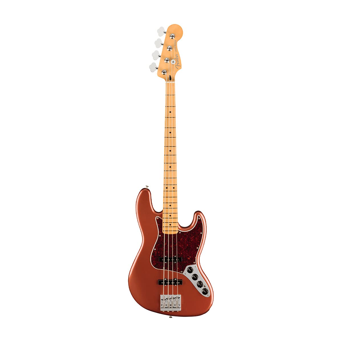 Fender Player Plus Jazz Bass Guitar - Aged Candy Apple Red Finish, Maple Fingerboard | Professional Electric Bass for Recording, Live Performances & Studio Sessions