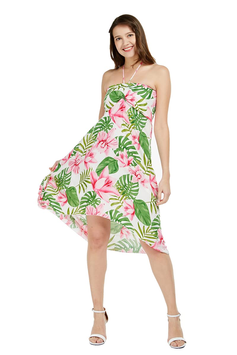 Hawaiian Luau Outfits for Family - Matching Aloha Shirts & Dresses in Lotus & Orchid Print | Men, Women, Girls & Boys | Perfect for Beach Parties, Summer Vacations & Tropical Themed Events