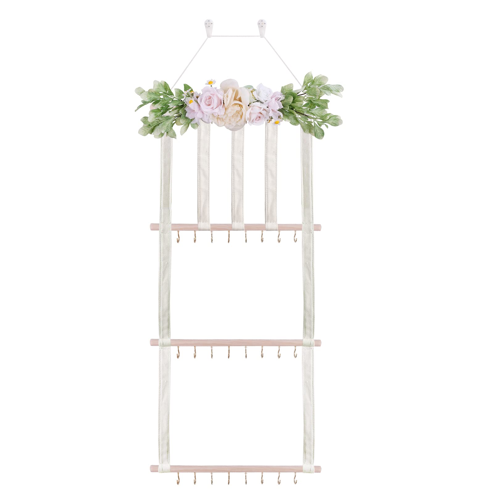 Flower Hair Bow Holder for Girls - Baby Headbands Organizer & Hair Accessories Storage - Wall Mounted Nursery Decor for Toddler Rooms (Perfect for Bedroom, Closet & Birthday Gift)