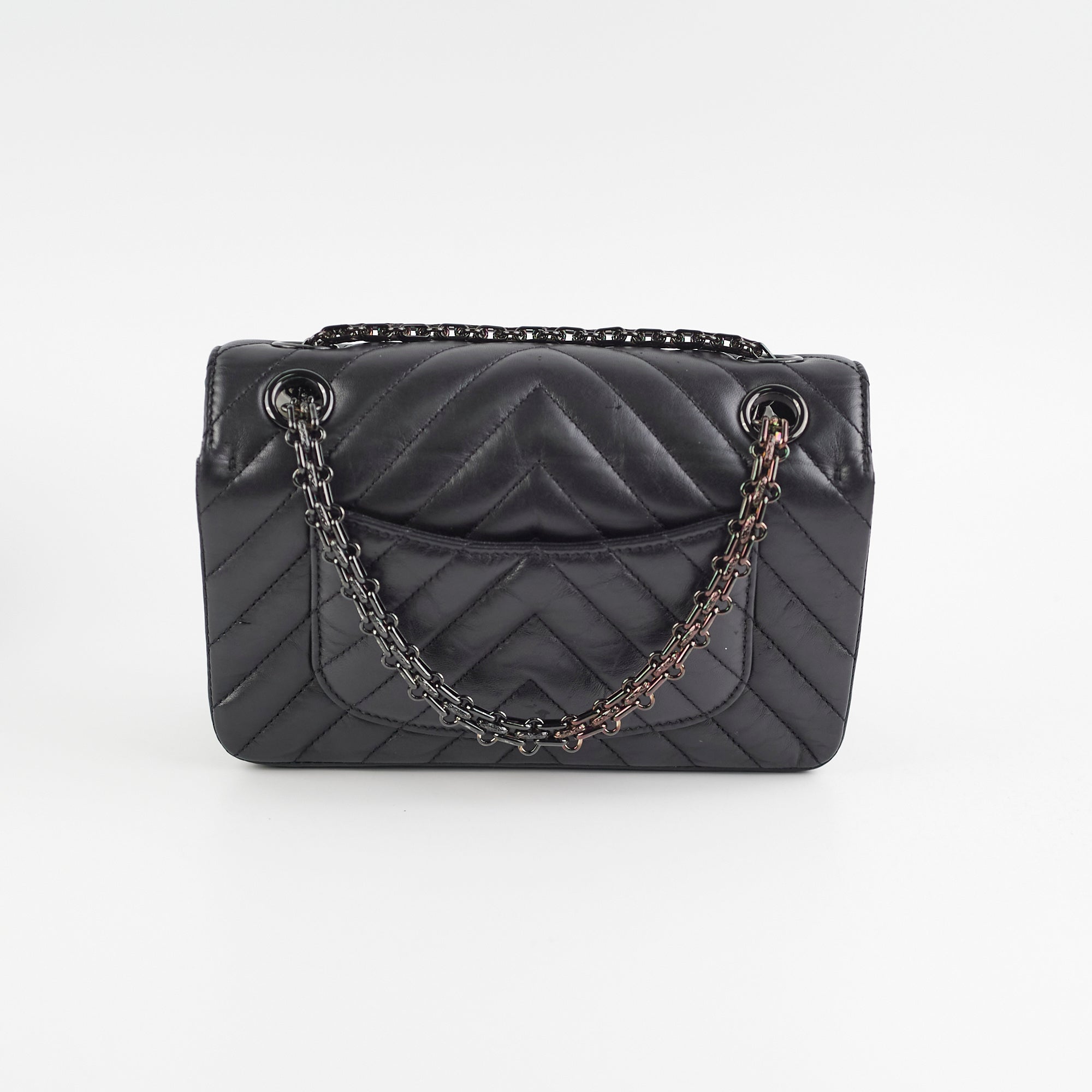 Chanel Mini Reissue 2.55 Black Leather Crossbody Bag for Women - Luxury Designer Handbag for Date Night, Parties & Everyday Use