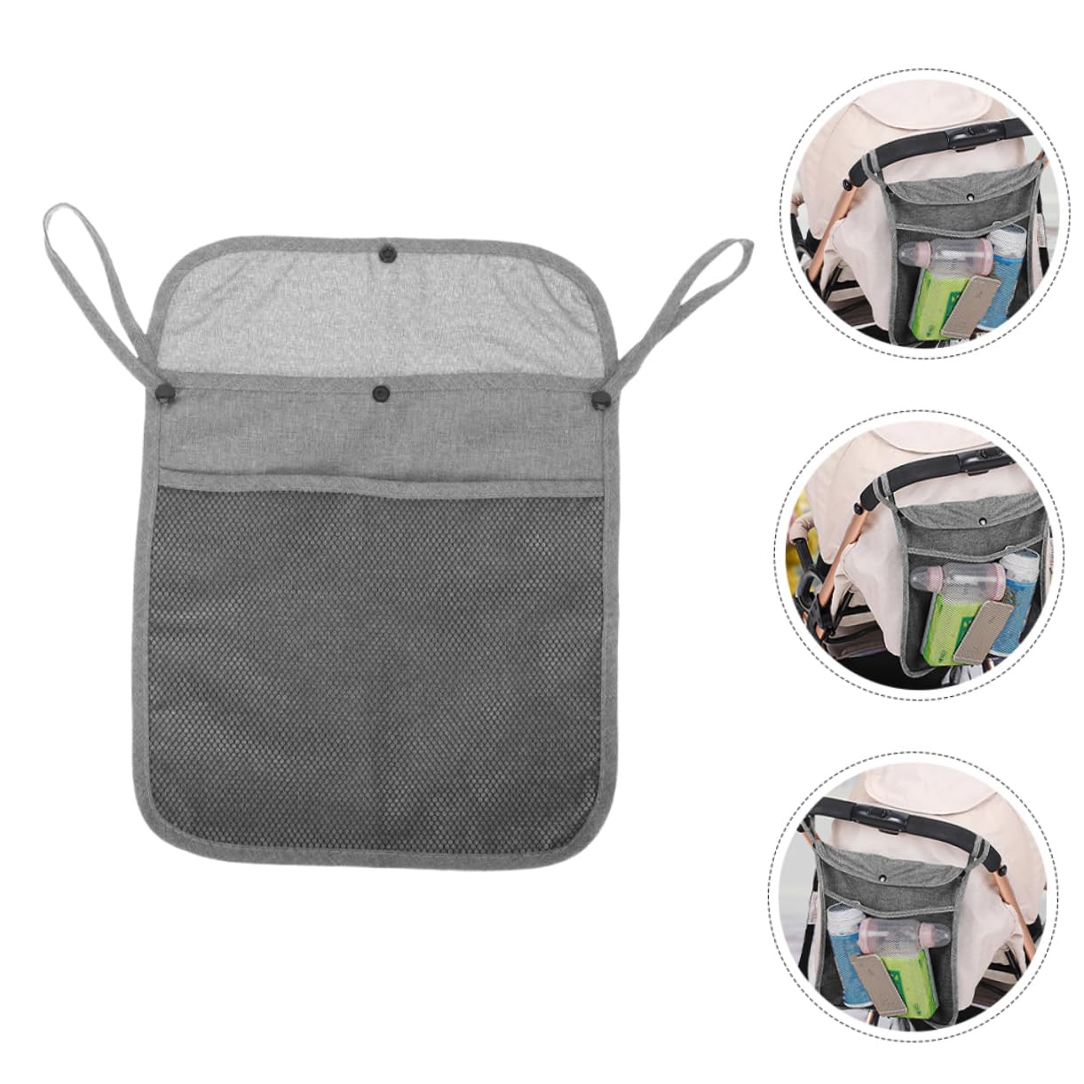 WATIIFUFU Stroller Organizer Bag - Baby Travel Accessories for Snacks, Toys & Essentials | Portable Diaper Caddy for Strollers, Car Seats & Shopping Carts | Keep Baby Items Neat On-the-Go