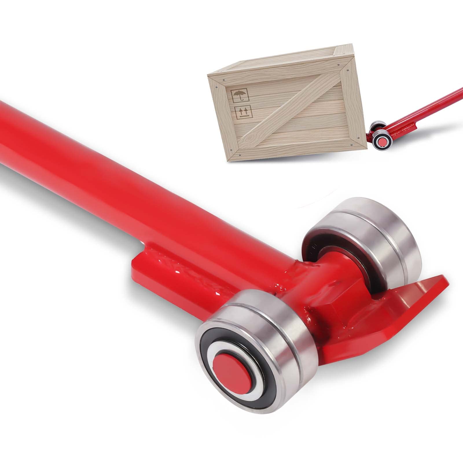 LESOLAR 5T Heavy Duty Pry Bar - 11,000 lbs Capacity, Steel Construction with Wheels & Bearings, 5-Foot Long Handle - Perfect for Construction, Auto Repair, and Heavy Lifting Jobs