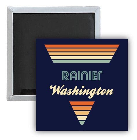 Vintage Rainier Washington 2.5 x 2.5-Inch Refrigerator Magnet - Retro Style Collectible Souvenir for Fridge, Office, Home Decor & Travel Memories
