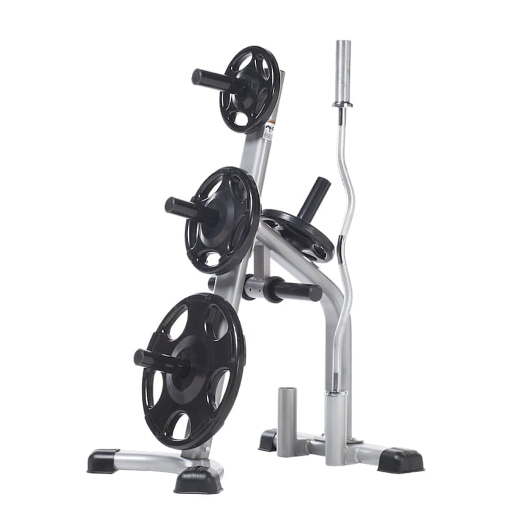 Olympic Plate Tree - Heavy Duty Weight Plate Storage Rack for Gym & Home Workout Equipment - Perfect for Weightlifting, CrossFit & Strength Training