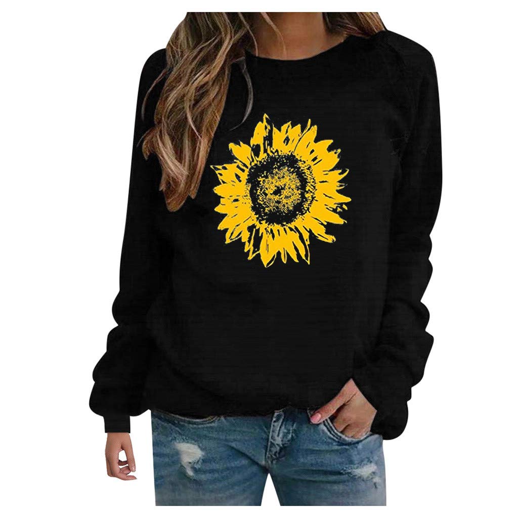 Women's Cute Graphic Print Round Neck Long Sleeve Pullover Sweatshirt - Cozy Winter & Fall Casual Wear for Women | Perfect for Daily Outfits, Lounge Wear & Outdoor Activities