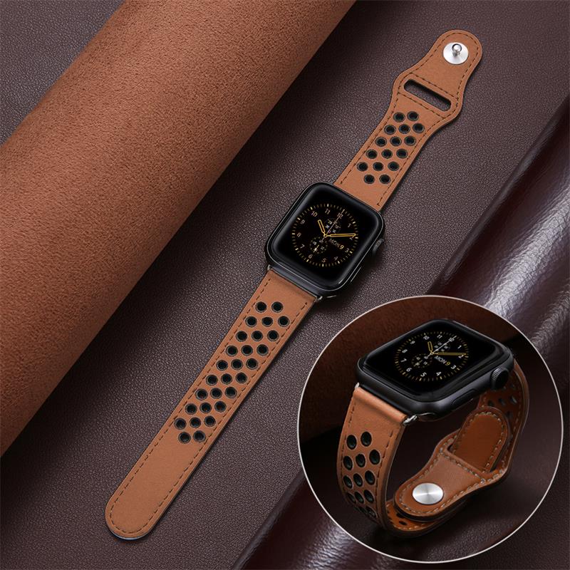 Premium Genuine Leather Sports Watch Bands - Durable & Comfortable for Running, Gym & Outdoor Activities