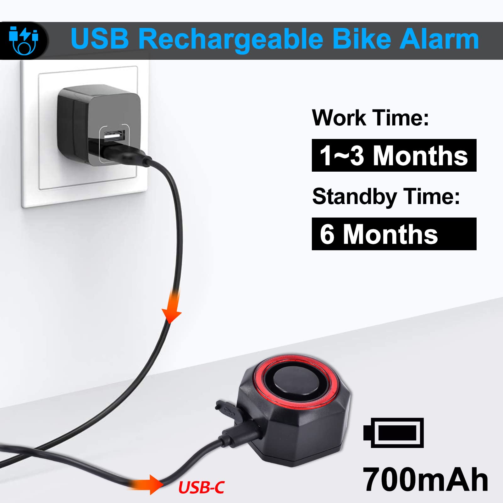 NineLeaf Smart Bike Taillight with Remote Control - USB Rechargeable 110DB Anti-Theft Bicycle Alarm, Automatic Brake Light & IP54 Waterproof Cycling Rear Light (3 Pack) - Perfect for Night Riding, Commuting & Mountain Biking Safety