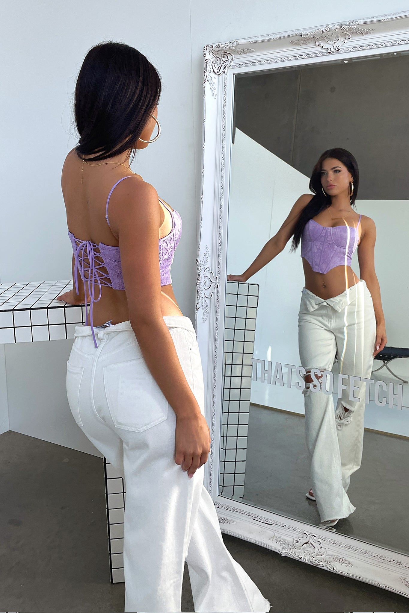 Marko Lace Corset Top - Elegant Lilac Bustier for Women | Perfect for Weddings, Date Nights & Special Occasions