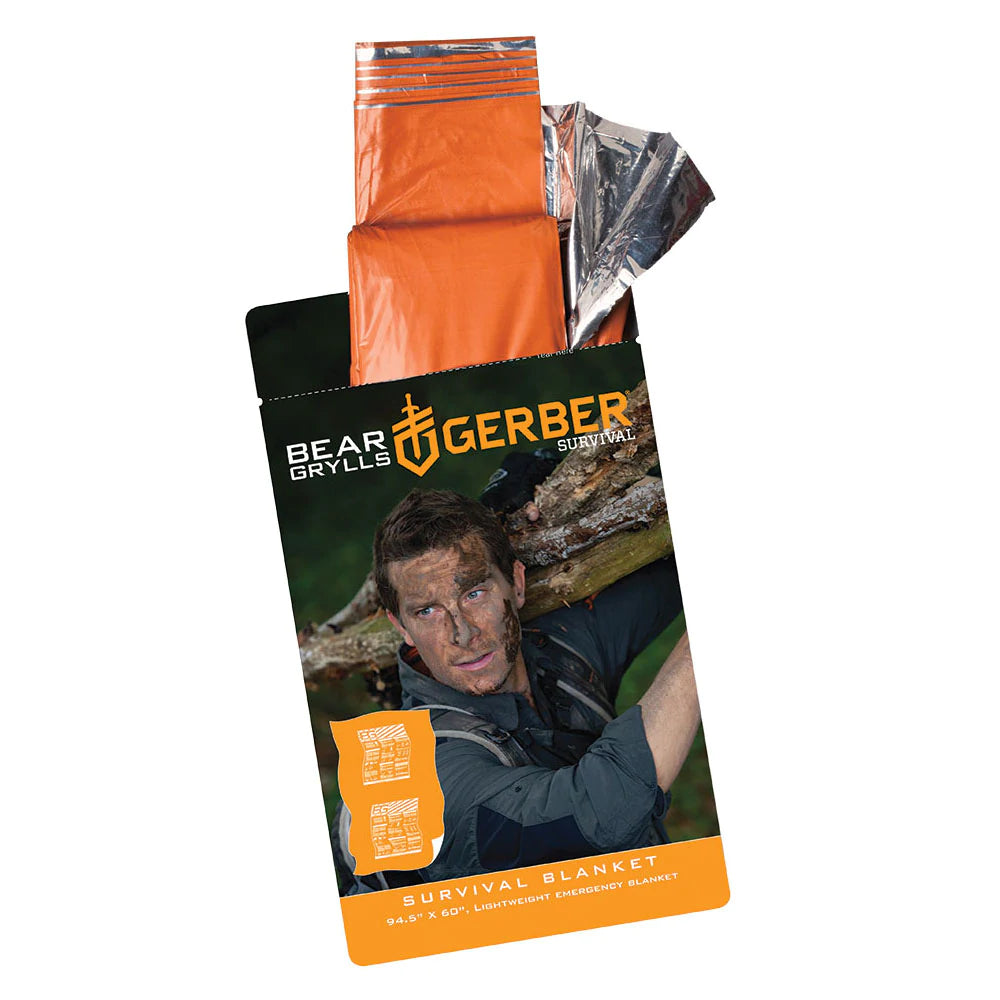 Gerber Gear Bear Grylls Emergency Survival Blanket - Lightweight, Waterproof & Compact for Outdoor Adventures, Camping, Hiking & Emergency Preparedness