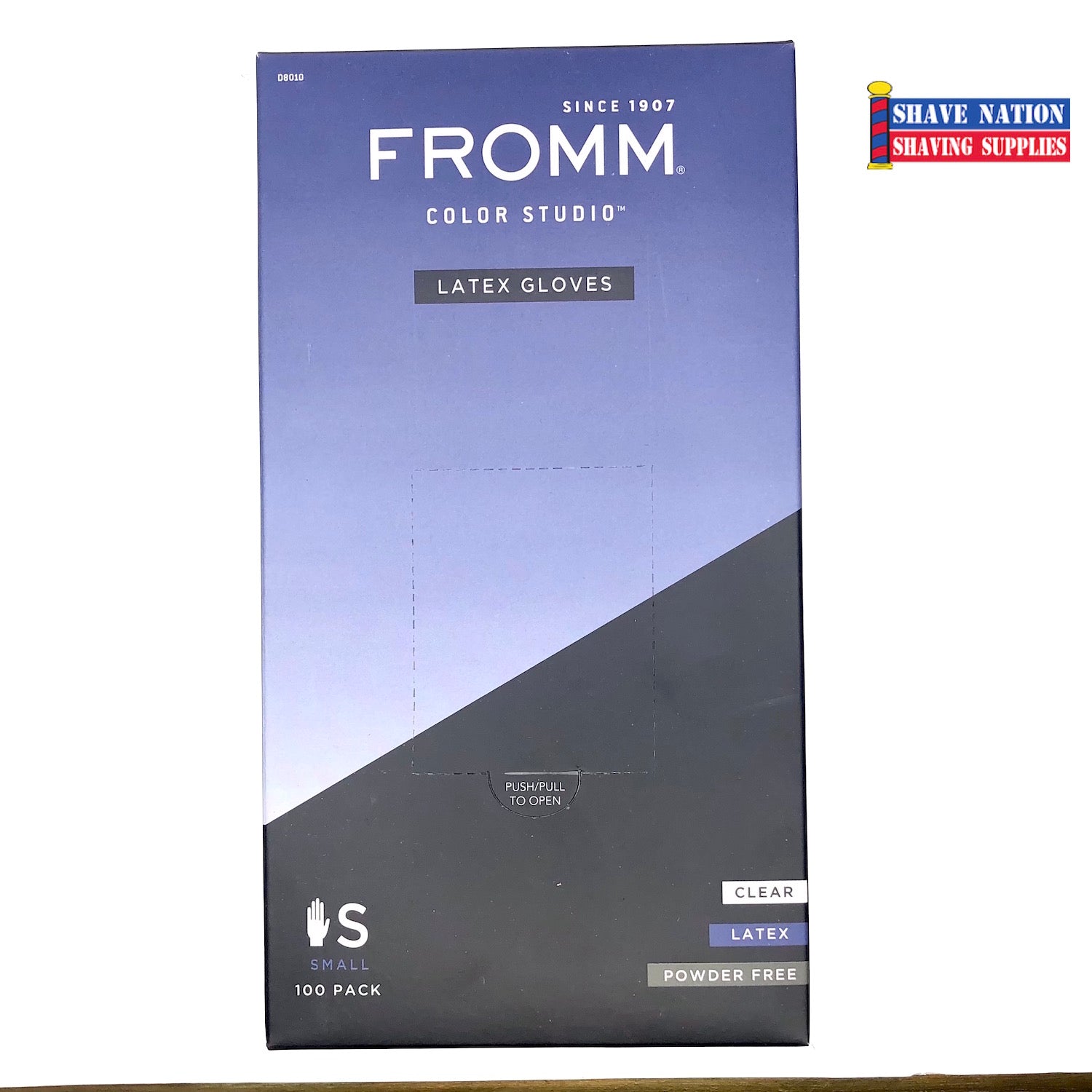 Fromm Powder-Free Latex Gloves - 100 Count (Sizes S, M, L, XL) - Ideal for Medical, Dental, Cleaning & Food Handling
