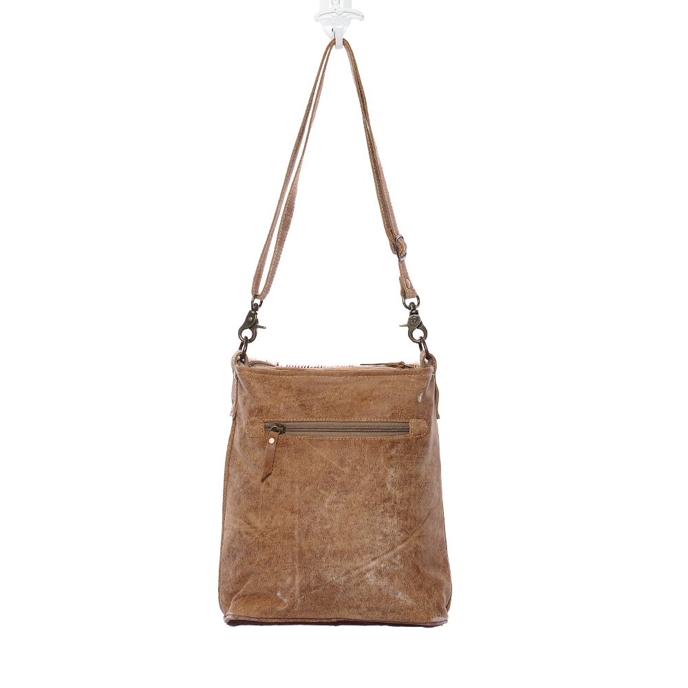 Myra Striped Cowhide Shoulder Bag for Women - Fashionable Crossbody Purse S-1165 | Perfect for Work, Travel & Everyday Use
