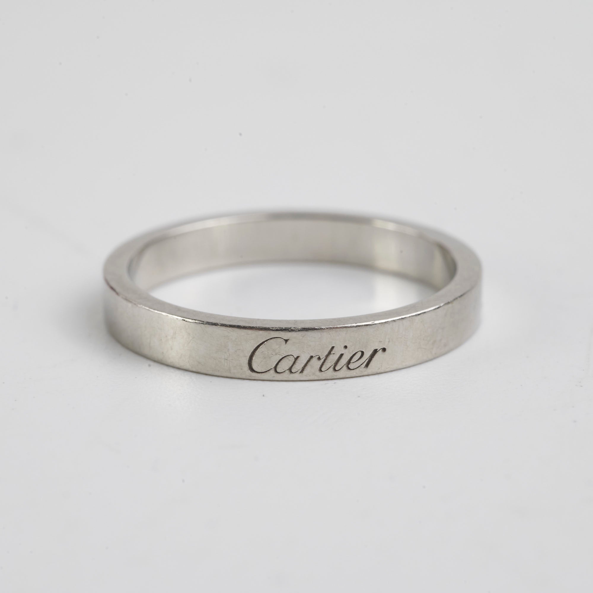 Cartier Platinum Wedding Band Ring for Men - Size 58 (US 7.75) - Luxury Classic Wedding Ring for Engagement, Anniversary & Special Occasions