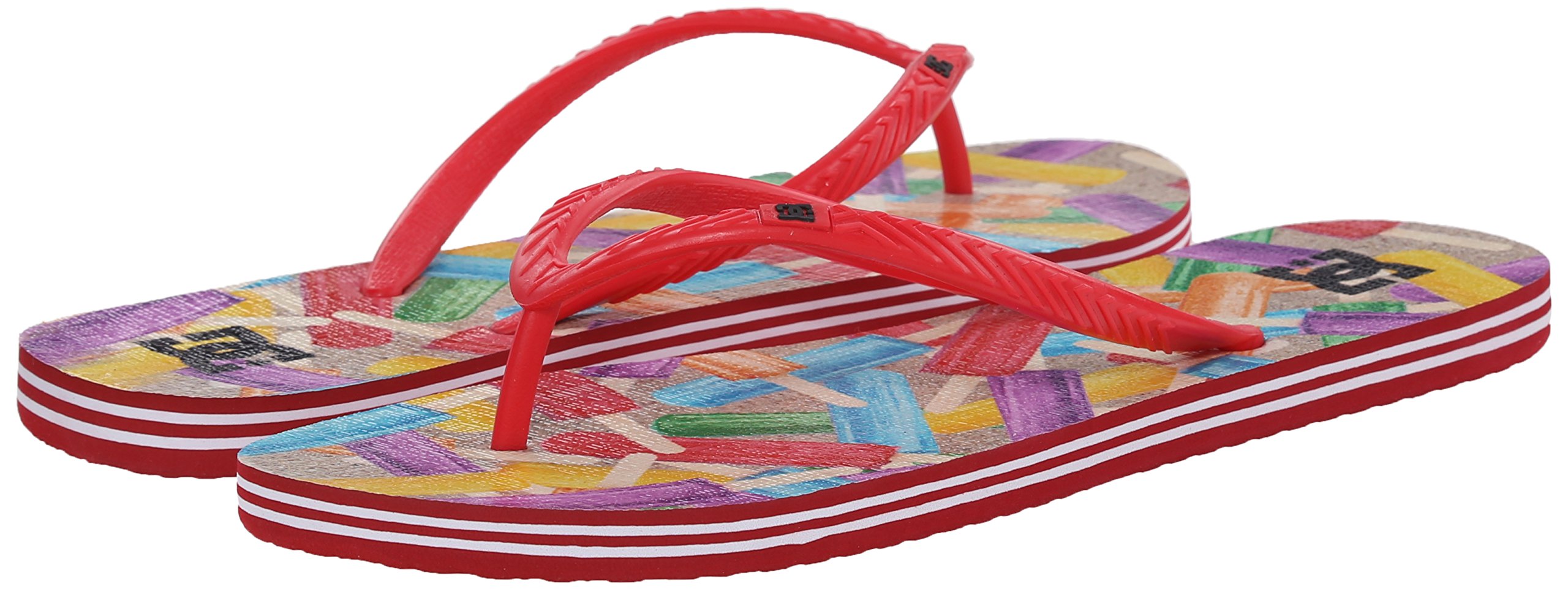 DC Women's Spray Graffik Flip Flops - Comfortable Sandals for Beach, Pool & Summer Outfits | Trendy Casual Footwear for Women