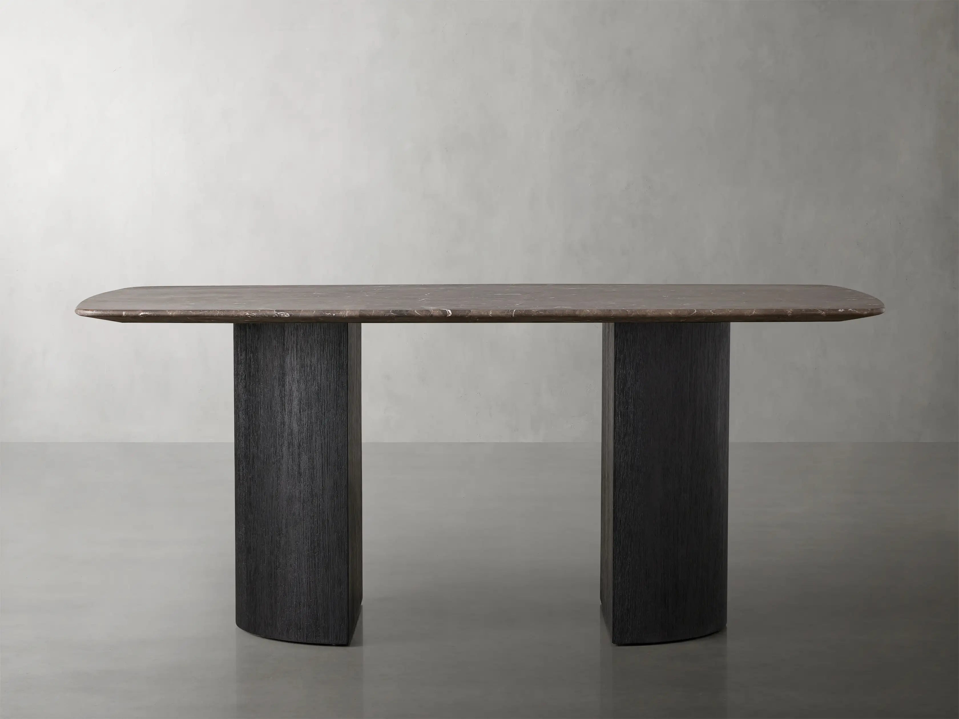 Saint Germain Stone Dining Table with Dauphine Base - Elegant Marble Top Dining Table for Modern Home, Perfect for Dinner Parties & Family Gatherings
