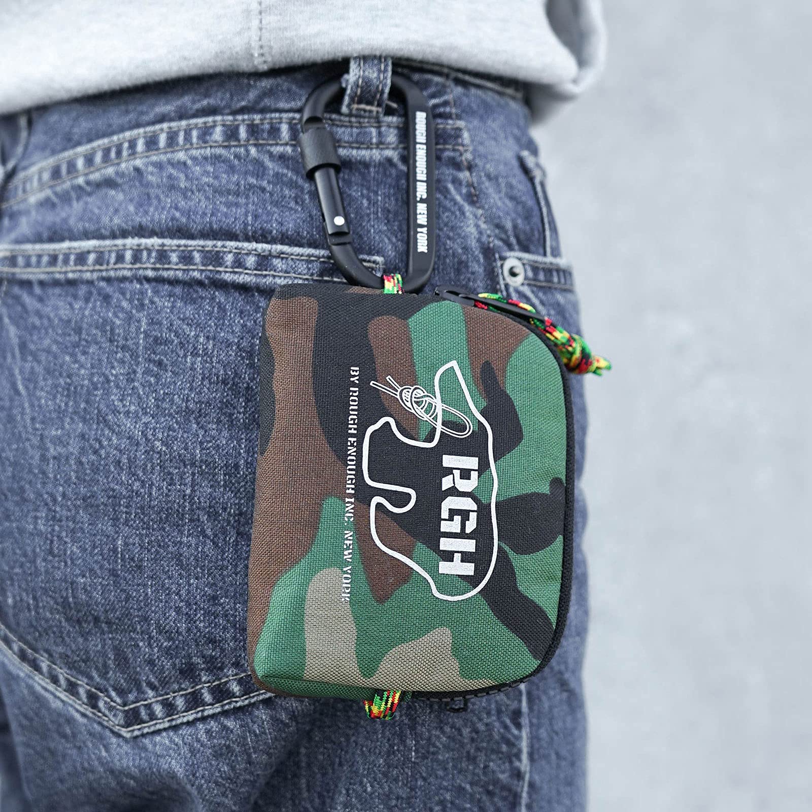 Rugged Small Card Holder Wallet with Keychain - Durable Cordura Military Camo Design for Men & Teens - Perfect for Everyday Use, Travel, and Outdoor Adventures