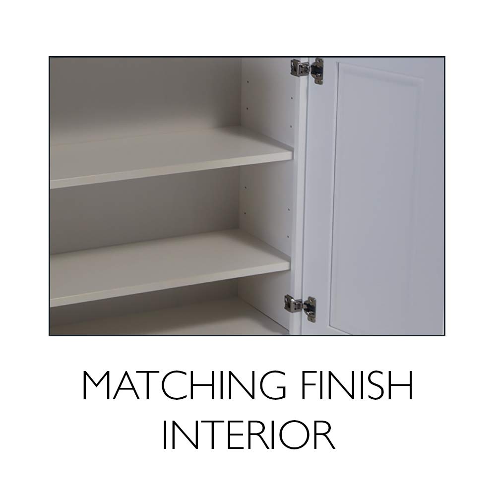 36-Inch Espresso Shaker Wall Cabinet for Kitchen Storage