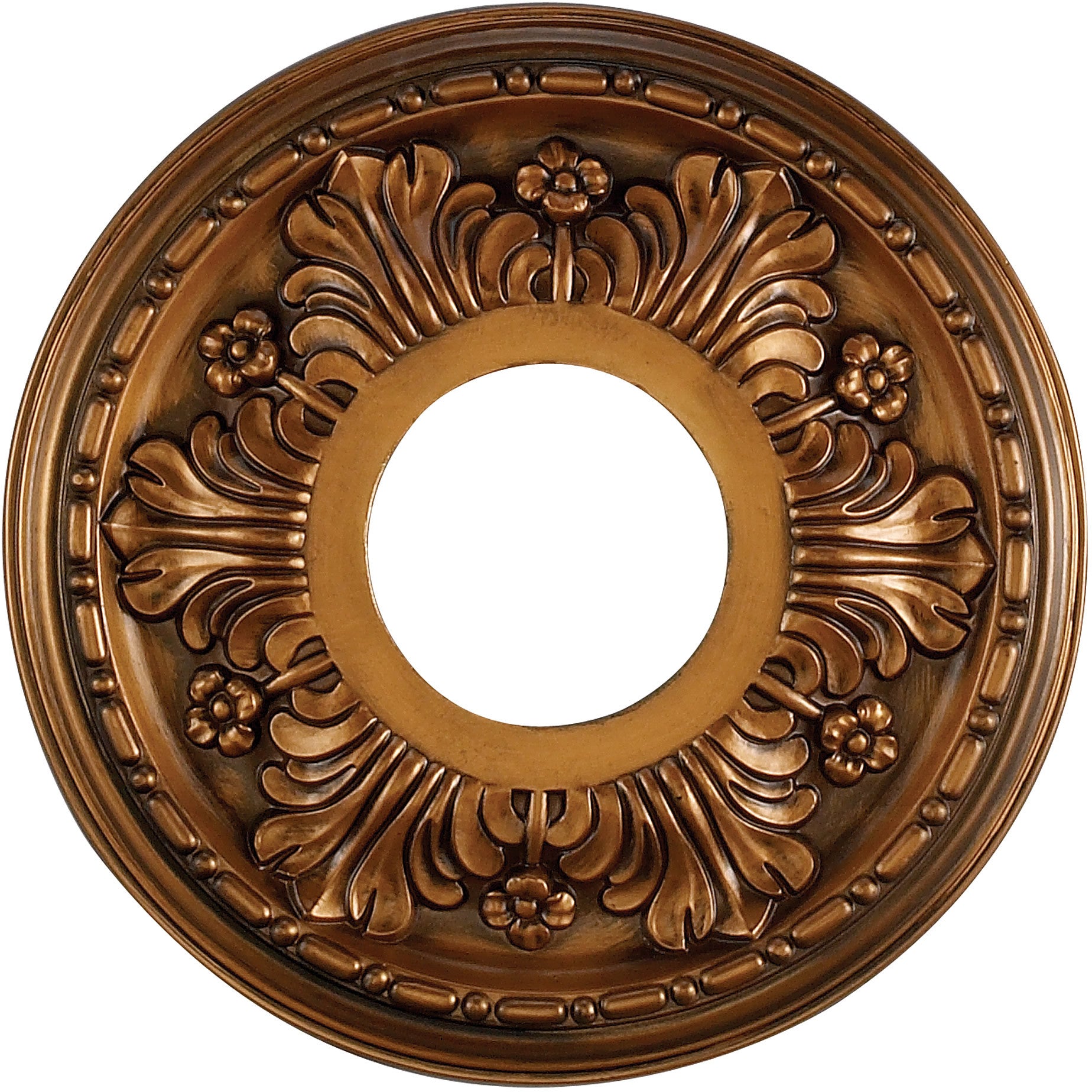 11W Acanthus Ceiling Medallion in Antique Bronze - Elegant Victorian-Style Ceiling Decor for Dining Rooms, Bedrooms & Living Spaces
