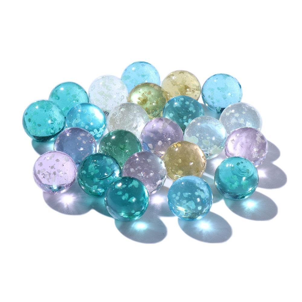 10PCS Glow in The Dark Glass Marbles - Handmade Luminous Glass Balls for Vase Fillers, Marble Games & DIY Crafts (Apple Green) - Perfect for Home Decor, Kids Play & Night Light Effects